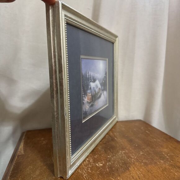 Thomas Kinkade Accent Silent Night 1999 Collectors Series COA 2000 Framed 9.5x11 - Picture 5 of 10